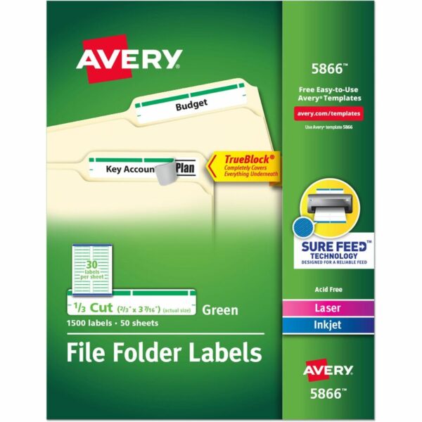 Avery TrueBlock File Folder Labels