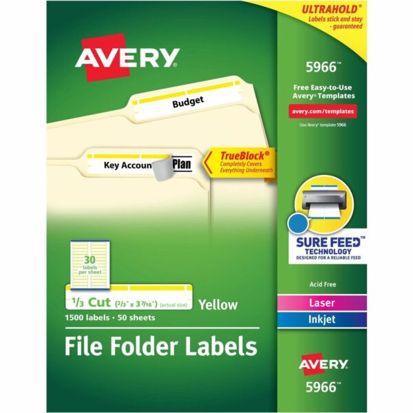 Avery TrueBlock File Folder Labels