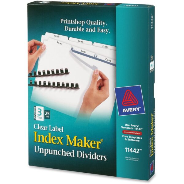 Avery® Print & Apply Label Unpunched Dividers - Index Maker Easy Apply Label Strip - Image 2