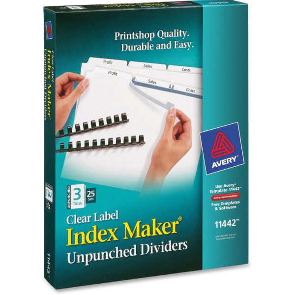 Avery® Print & Apply Label Unpunched Dividers - Index Maker Easy Apply Label Strip - Image 3