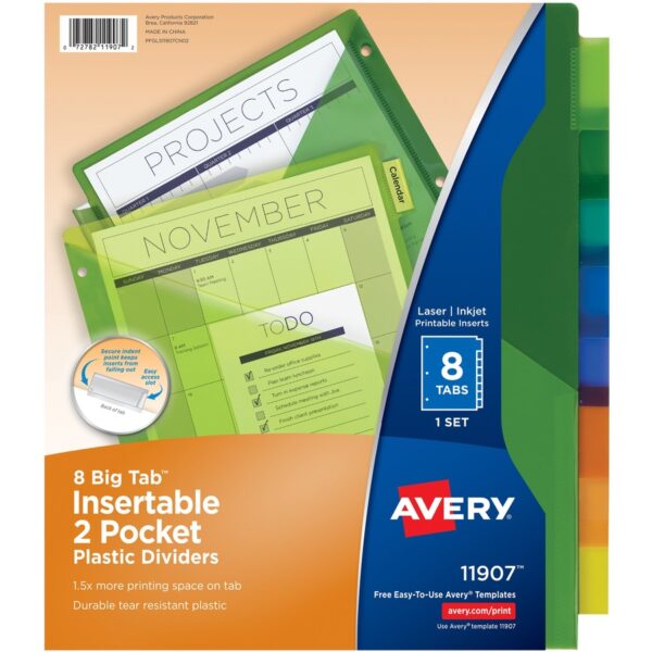 Avery Big Tab Insertable 2-Pocket Dividers