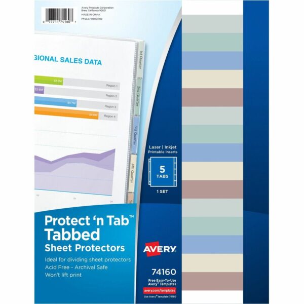 Avery® Tabbed Sheet Protectors