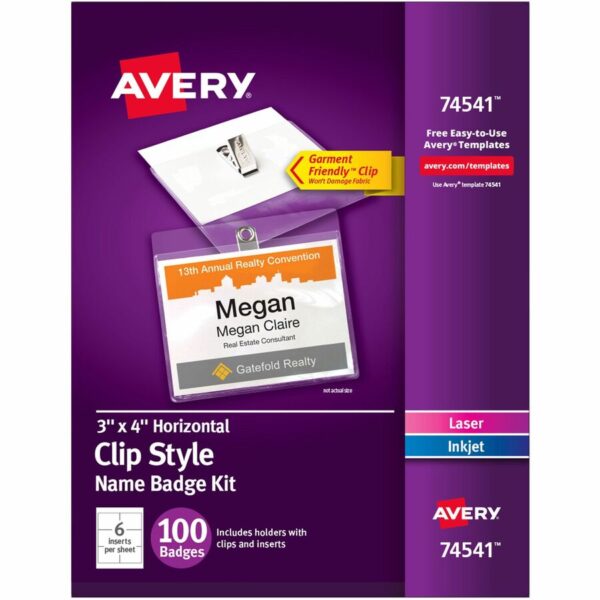 Avery® Clip-Style Name Badges