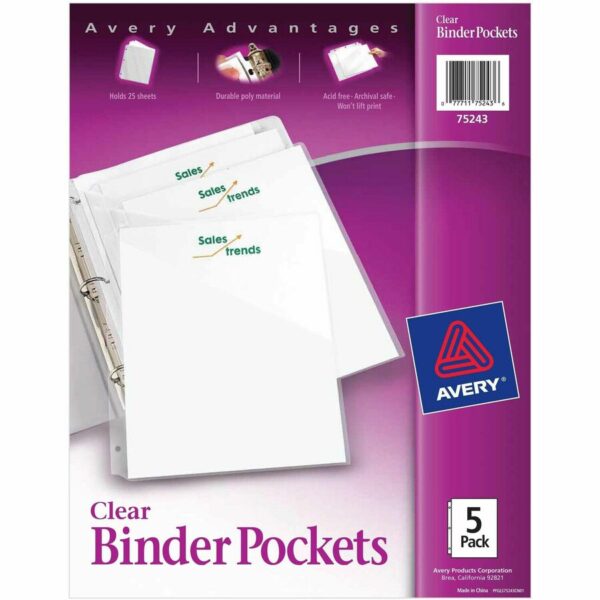 Avery Letter Vinyl File Pocket