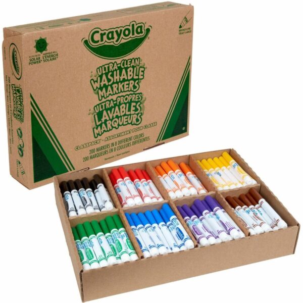 Crayola 8-Color Ultra-Clean Washable Marker Classpack