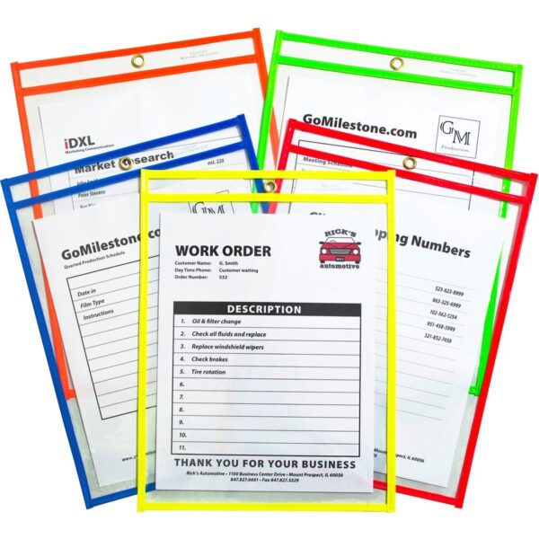 C-Line Neon Colored Stitched Shop Ticket Holders