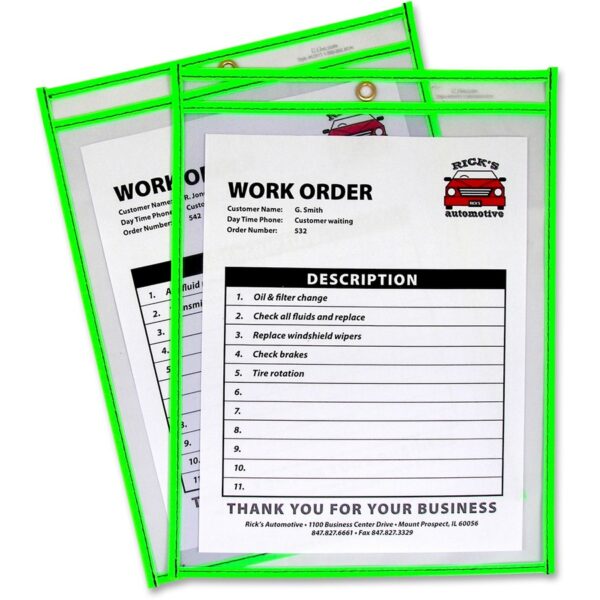 C-Line Neon Colored Stitched Shop Ticket Holders