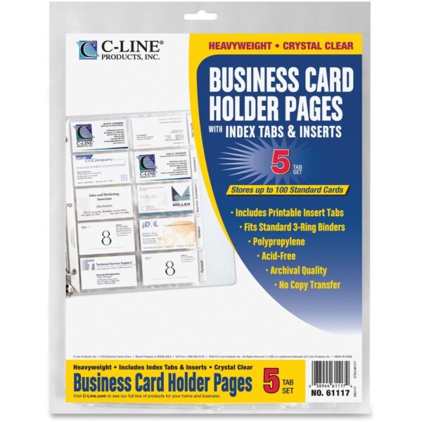 C-Line Business Card Refill Pages