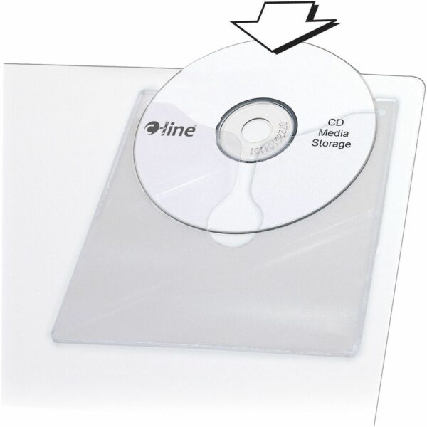 C-Line Self-Adhesive CD/DVD Poly Holders