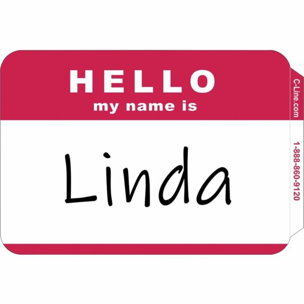 C-Line Hello My Name Is Adhesive Name Badges