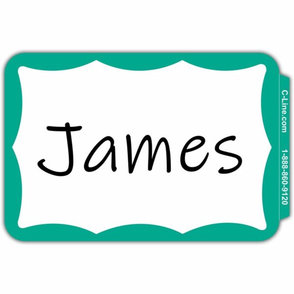 C-Line Self-adhesive Color Border Name Badges