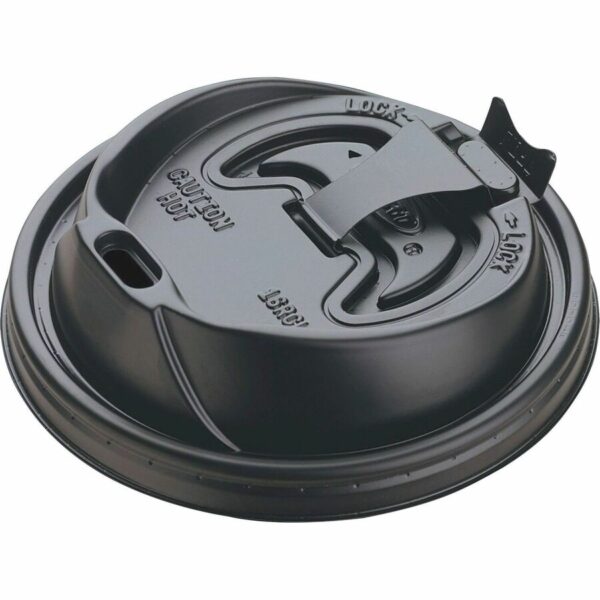 Dart Black Plastic Reclosable Lids - Image 2