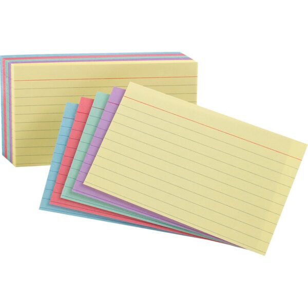 Oxford Ruled Rainbow Pack Index Cards