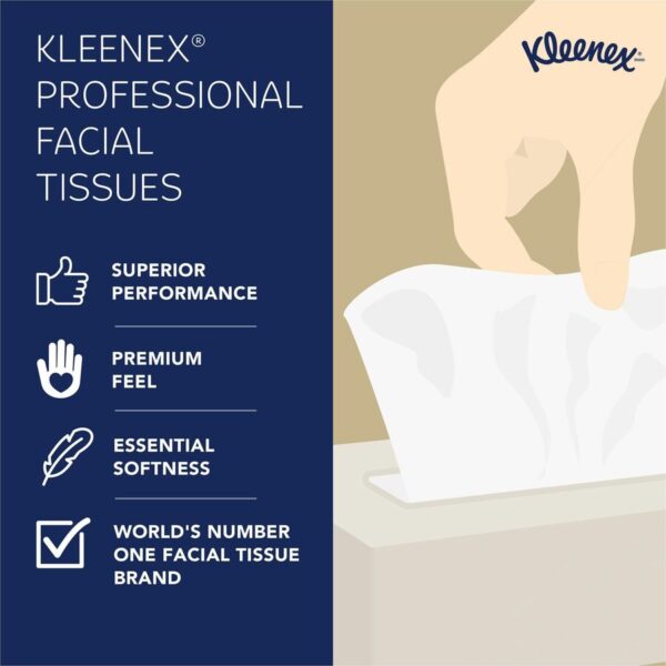 Kleenex Professional Facial Tissue for Business - Flat Box - Image 4