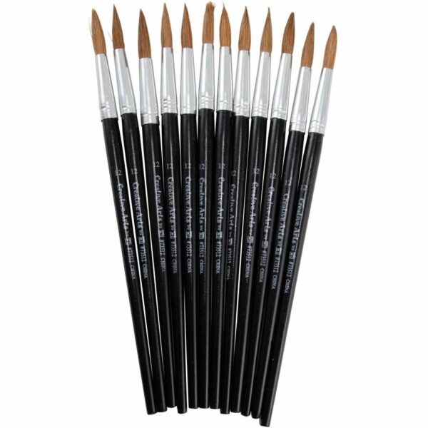 Charles Leonard Round Camel Hair Paint Brushes