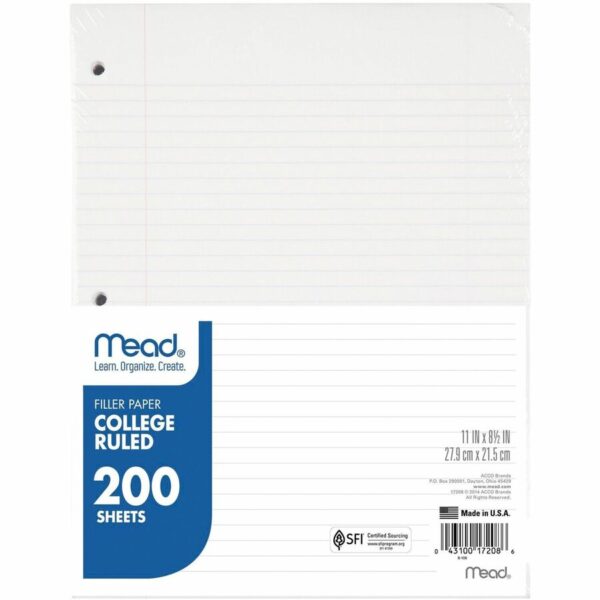 Mead Notebook Filler Paper - Letter