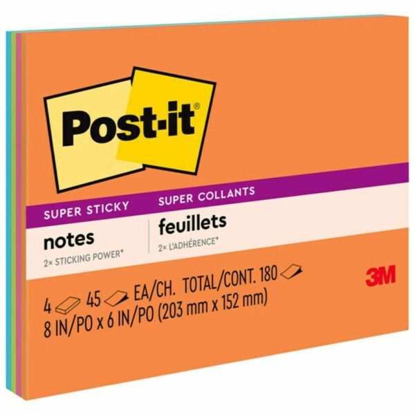 Post-it® Super Sticky Notes - Energy Boost Color Collection