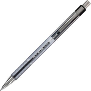 A pen with a black and white design on it.