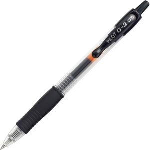 A black and orange pen with a white tip.