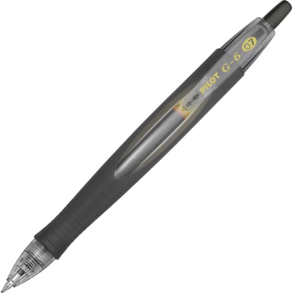 A black pen with yellow writing on it.