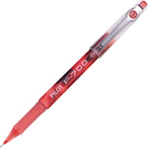 A red pen with a white tip and black writing.