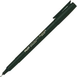 A black pen with a white tip.