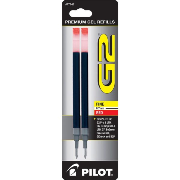 A package of pilot g 2 gel pens.