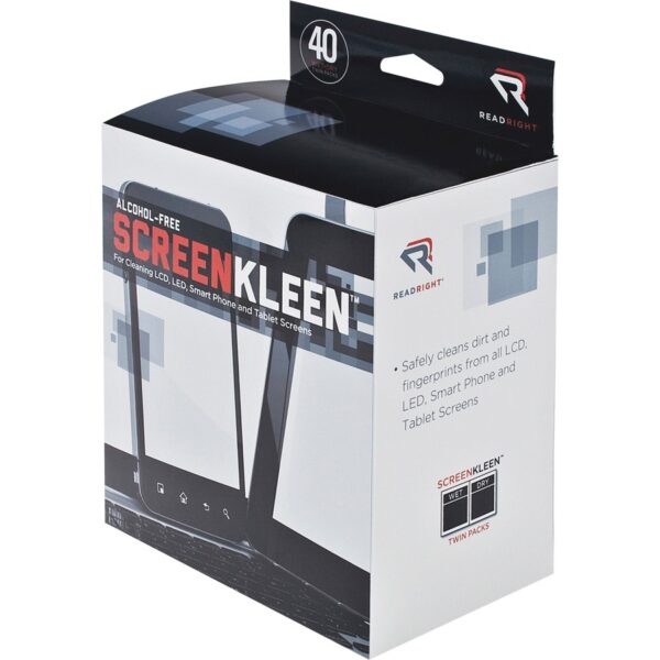 Read Right Alcohol-free LCD ScreenKleen Wipes - Image 2