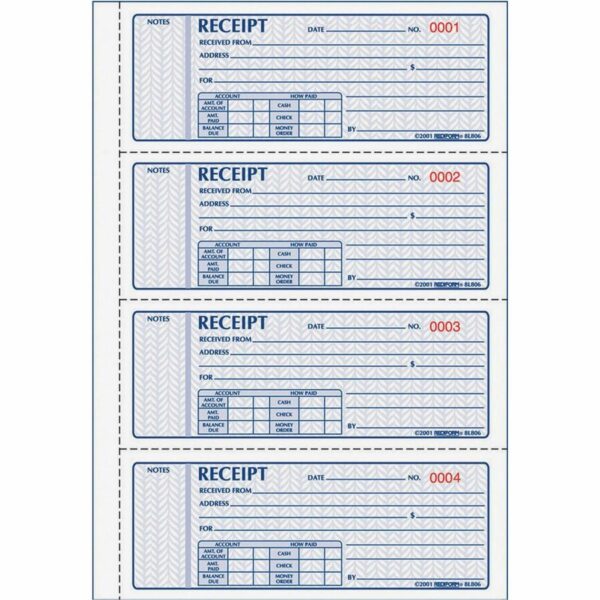 Rediform Receipt Money Collection Forms