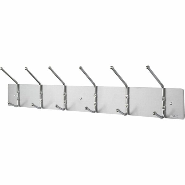 Safco 6-Hook Contemporary Steel Coat Hooks